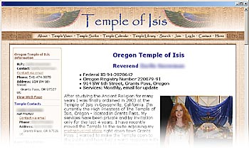 Temple of Isis Member Page